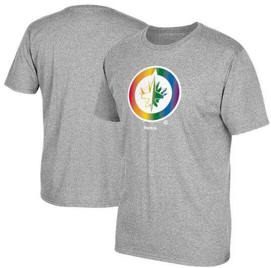 Men's Winnipeg Jets Gray Reebok Rainbow Pride Short Sleeve T-Shirt FengYun,We sell and wholesale Men's Winnipeg Jets Gray Reebok Rainbow Pride Short Sleeve T-Shirt FengYun on line form chian!
